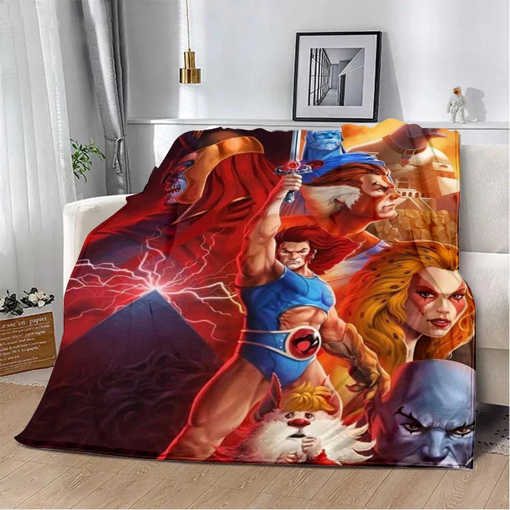 Fashion Cartoon Thundercats Printed Blanket Picnic Blankets Warm Blanket Soft and Comfortable Blanket Home Travel Birthday Gifts
