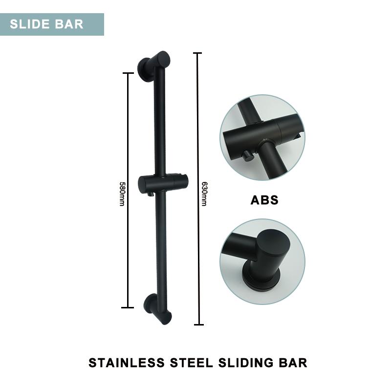 Матово-черные аксессуары для душа для ванной комнаты, настенный регулируемый подъемный стержень ABS3, функциональная душевая лейка с тропическим душем, шланг 1,5 м