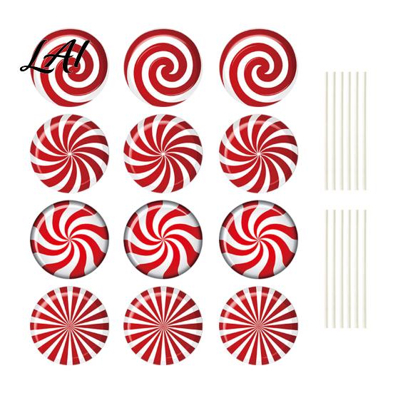 Festive Outdoor Path Lighting Accents 12Pcs Christmas Candy Yard Stakes Hollow Board Garden Decor with Metal Spikes Signs Red White Green