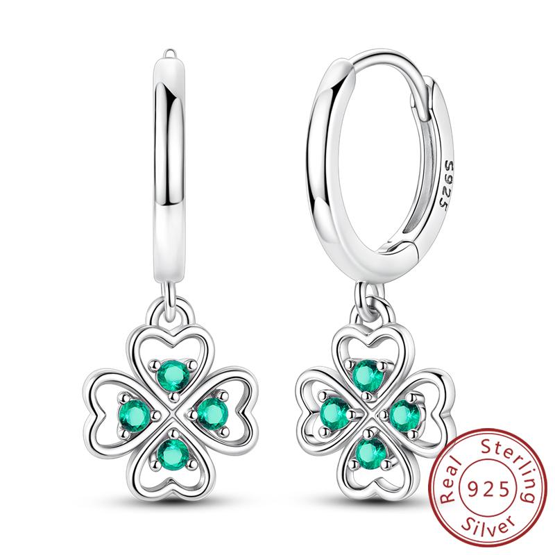 925 Sterling Silver Earrings Starry Pearl Devil Eye Simple Drop Stud Hoop Earrings for Women Girl Fashion Jewery Accessories