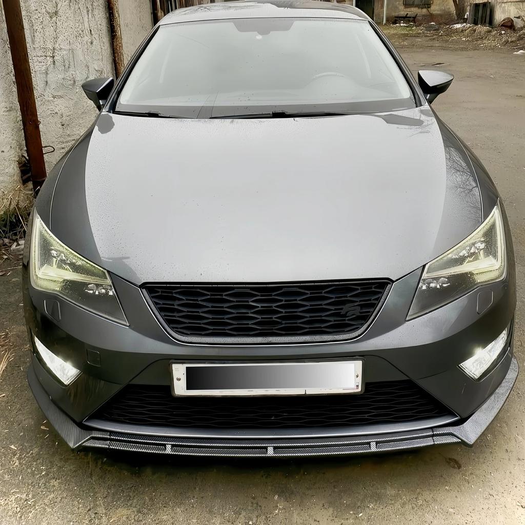 3 Pcs Gloss Black Car Front Bumper Lip Splitter Diffuser For Seat Leon 5F MK3 FR 2013-2016 Pre-Facelift Tuning Exterior Parts