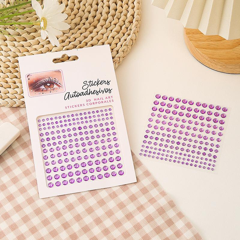 Алмазная кристаллическая татуировка-наклейка, блестящая подводка для глаз, макияж для бровей, лицо, глаза, алмазные татуировки, рок-горный хрусталь, 3D наклейки-подводка для глаз