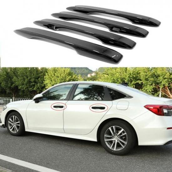 4 шт. Накладка-молдинг на ручку двери боковой для Honda Civic 11-го поколения - Ярко-черный