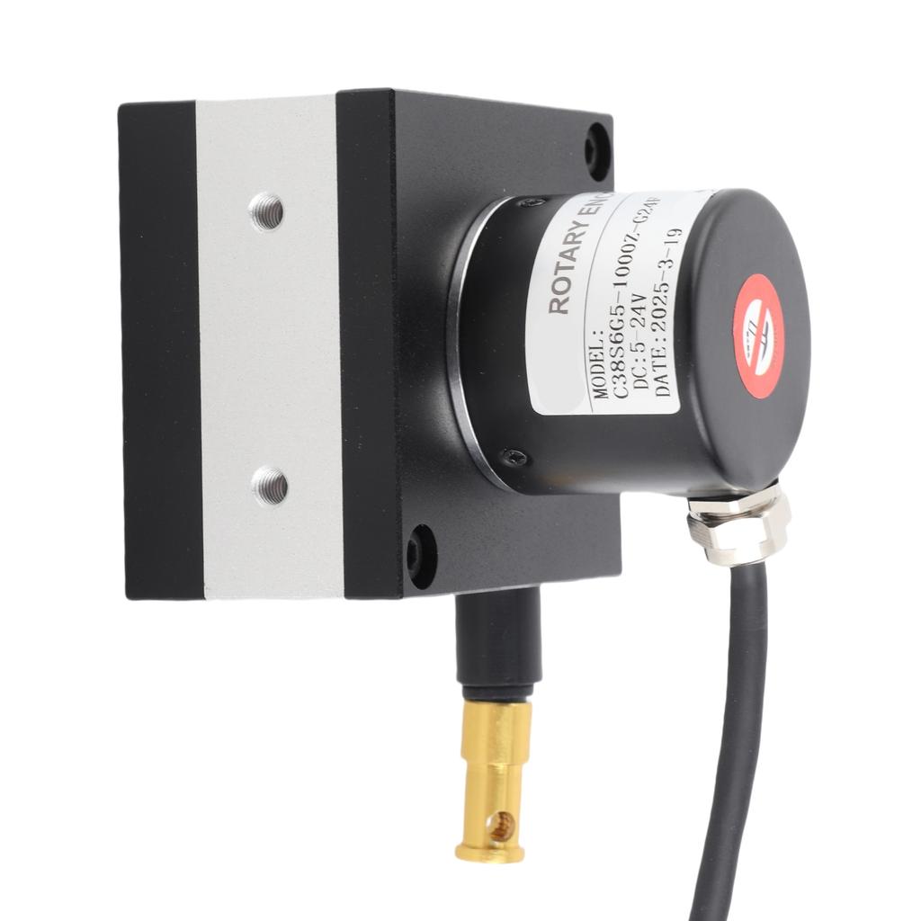 Dia. 38mm Draw Wire Encoder 10 to 3000mm Range Incremental Cable Encoder for Cylinders Testing Machines DC8‑24V