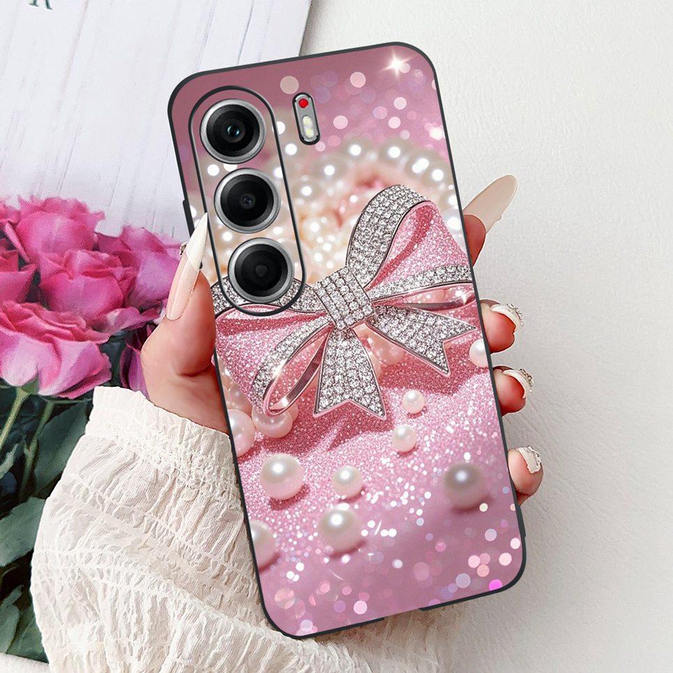 Чехол для телефона Tecno Camon 40 Pro 5G CM7 Camon40 40Pro Роскошный Бабочка Цветок Девичий 2D Печатный Корпус Мягкая Матовая ТПУ Задняя Крышка