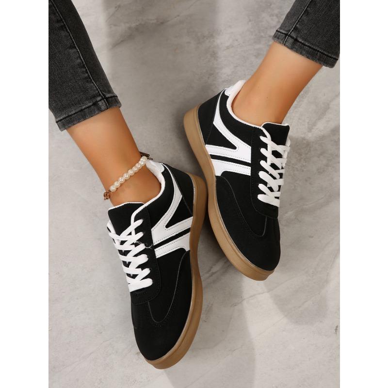 Большие размеры женские ретро повседневные модные спортивные туфли с круглым носком для бега на плоской подошве