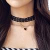 Chain Heart Lace Choker Necklace