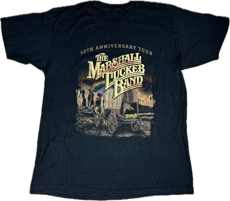 Футболка унисекс с принтом 50-летнего юбилея The Marshall Tucker Band, хлопок, размеры S-5XL, BI04_139