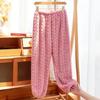 Women's Plus Size Coral Fleece Pajama Pants - Thick, Warm Flannel for Autumn/Winter