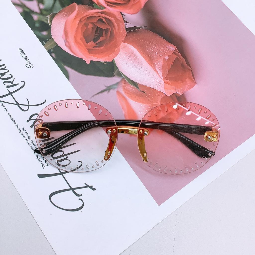 Fashion Frameless Children'S Sunglasses Personalized Parent-Child Cute Concave Baby Sunglasses Children'S Glasses