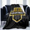 1PC Highway 66 pattern blanket, all season lightweight home office outdoor nap multifunctional blanket