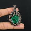 Malachite Pendant, 999 Copper Wire Wrapped Pendant Jewelry. Gift For Women Handmade Pendant Gemstone Jewelry