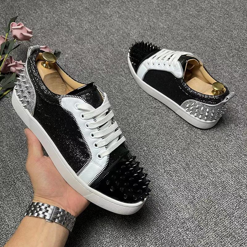 Модные мужские роскошные модные туфли с заклепками на шнуровке туфли-дерби на плоской подошве панк-хип-хоп платье дизайнерские индивидуальные кроссовки трендовая обувь