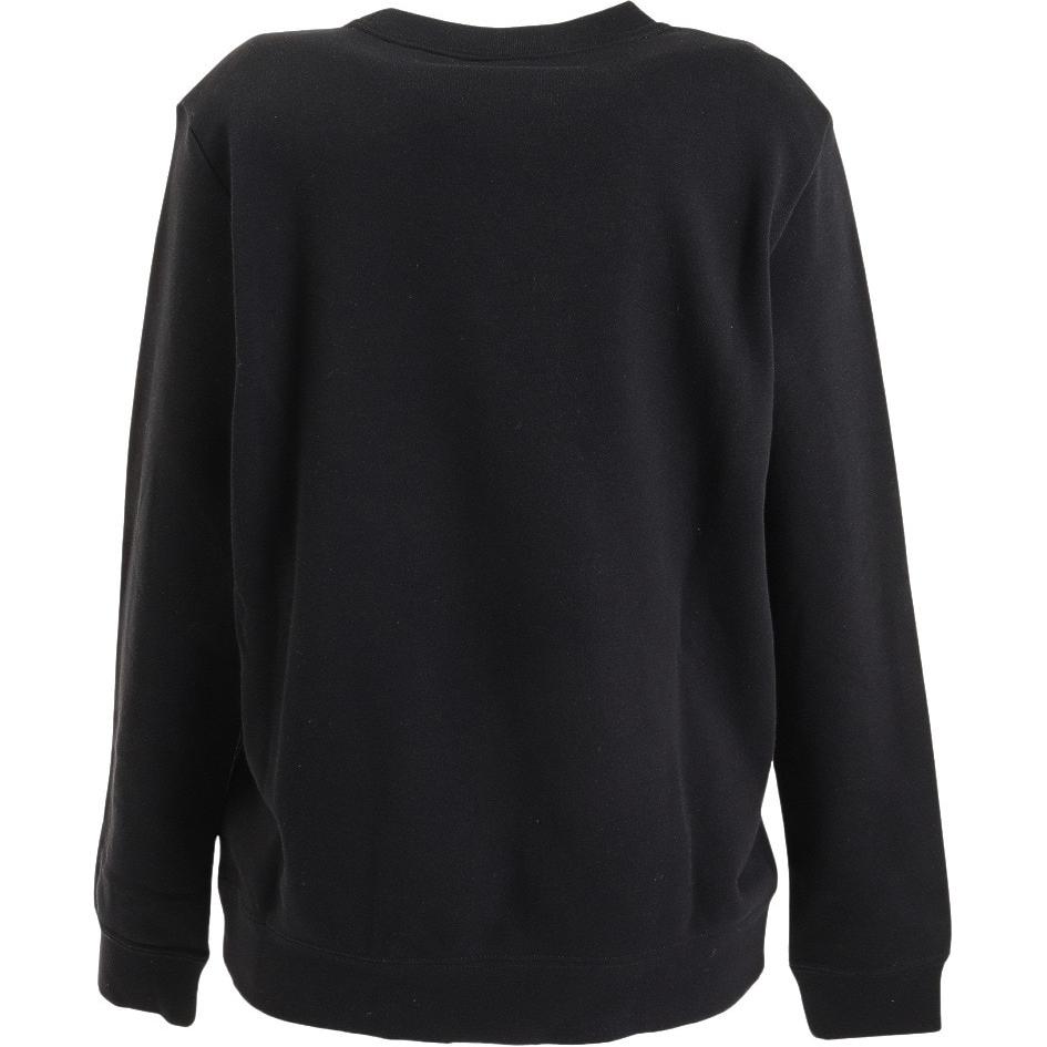 Nike Solid Color Letter Logo Print Crew Neck Sweatshirt Women Tops Black DQ5474-010