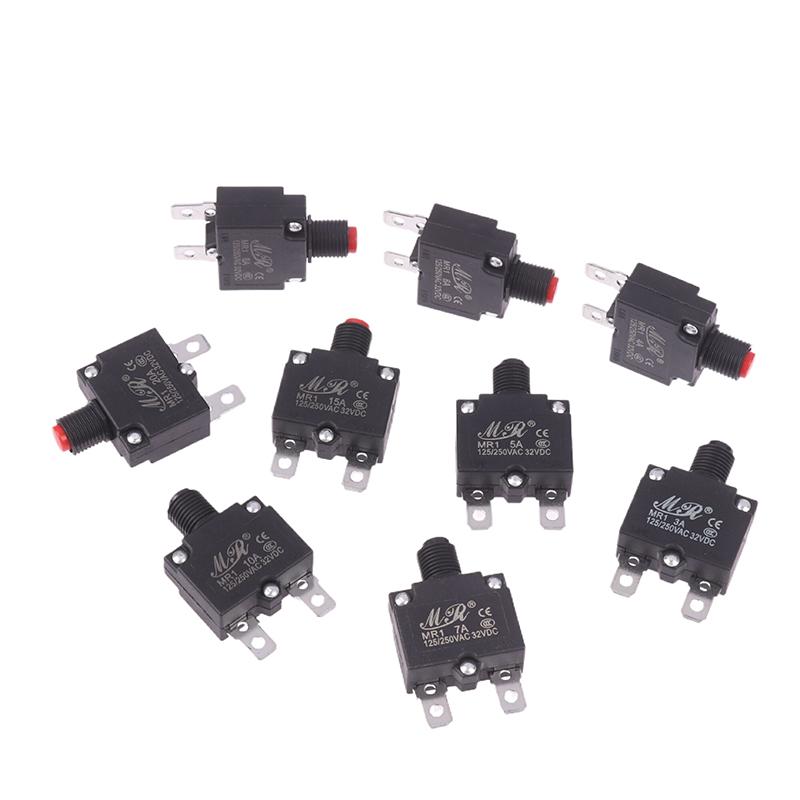 Electronic Accessories Thermal Switch Circuit Breaker Current Overload Protector Switch Fuse 3A 4A 5A 6A 7A 8A 10A 15A 20A