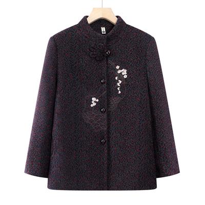 Бабушкина осенне-зимняя куртка, брюки из шерсти для среднего и пожилого возраста, костюм Тан, осенние брюки для пожилой женщины, топ для 60 лет, 70, костюм для мамы