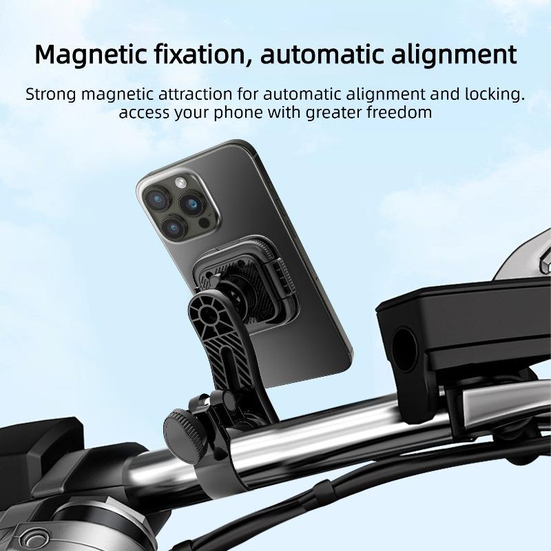 Bicycle Phone Holder 360 Rotation Shockproof Ultralight Magnetic Handlebar Mount for Riding Motorcycle GPS Bicycle Accessories