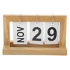 Small Desk Calendar Wood Colour Months Dates Separate Flip Charts Stylish Practical Desktop