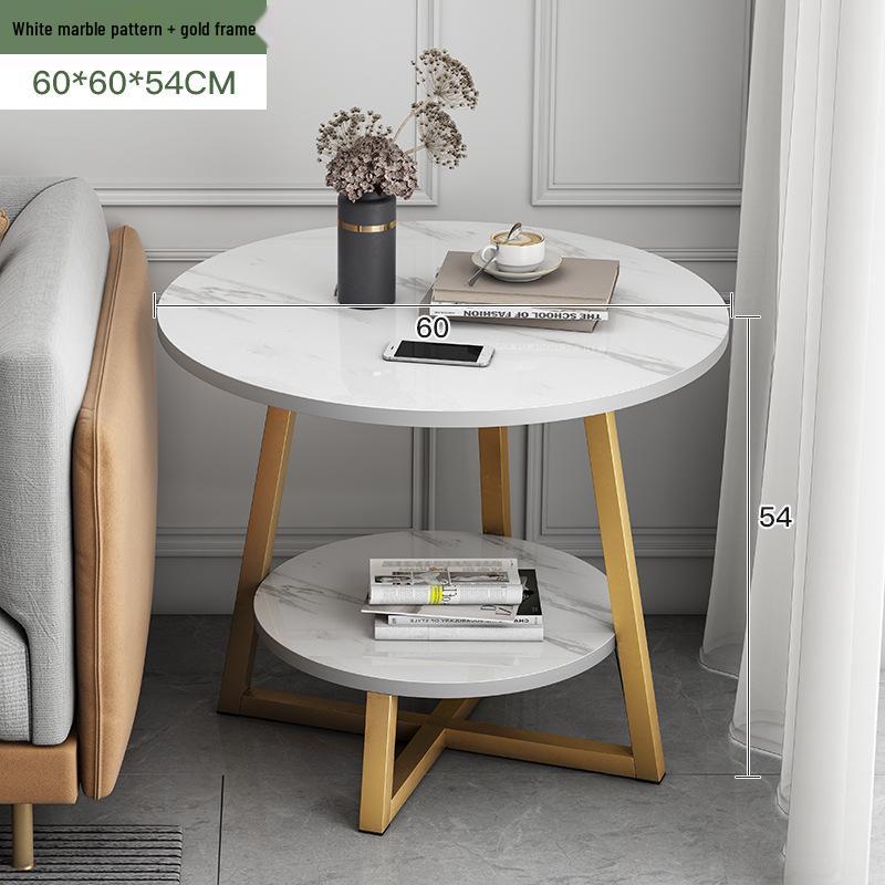 Nordic Minimalist Small Round Coffee Table for Living Room