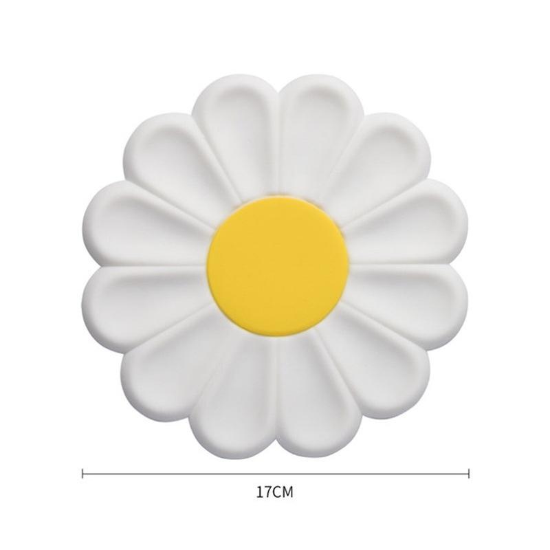 Силиконовая подставка в форме ромашки, кухонный стол, термостойкий противоожоговый коврик, чашка, посуда, подставка для столовых приборов, украшение стола