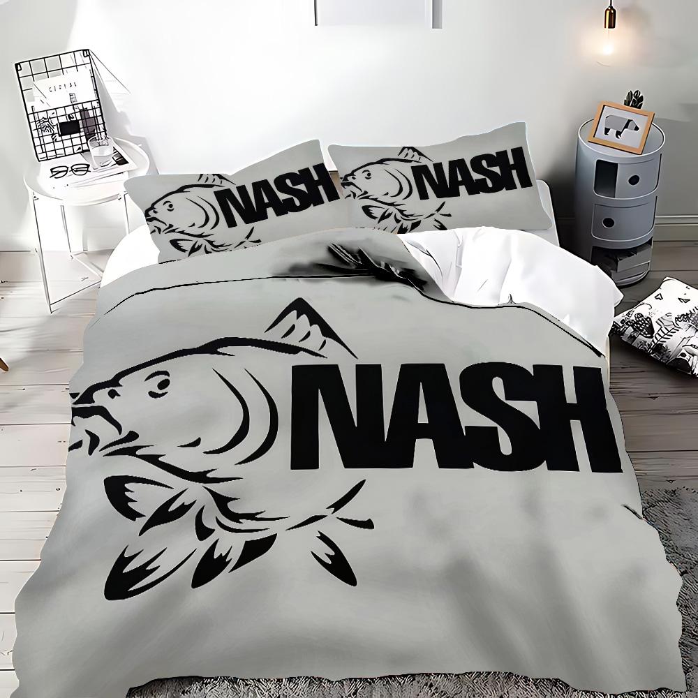 Логотип Nash Fishing Пододеяльник Наволочка Постельное белье Комплект Взрослый Мальчик Девочка Украшение для спальни Детский подарок Односпальный Двуспальный Большой размер