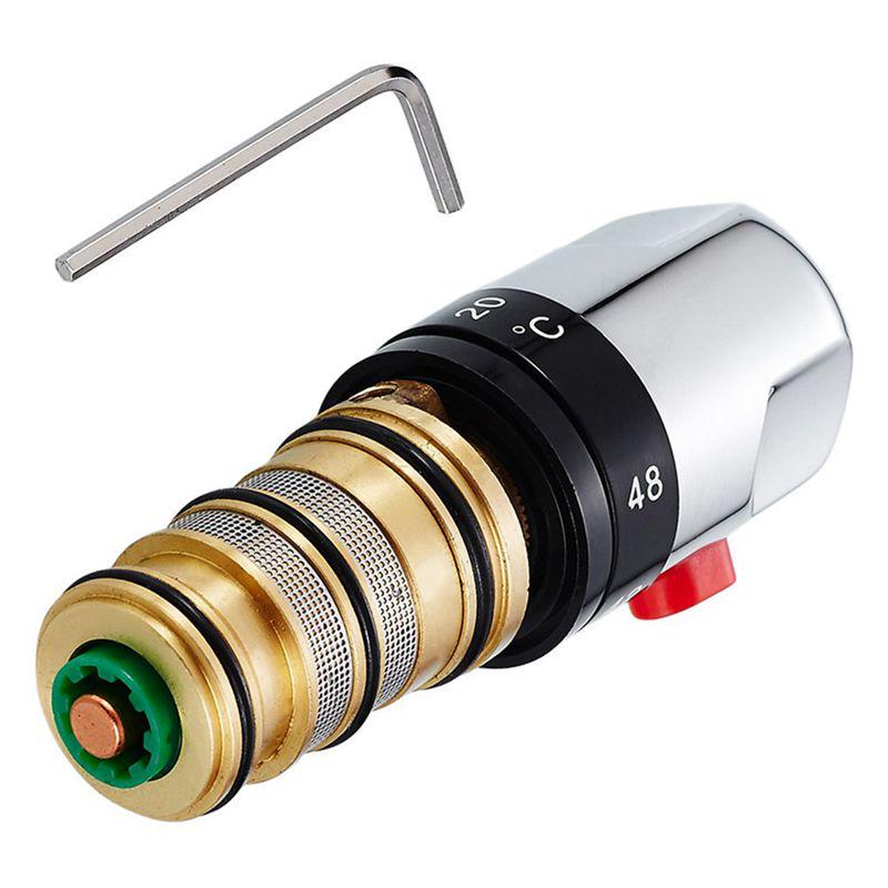 BAKALA Термостатический смесительный клапан Термостатический картридж Хромированный термостатический смесительный клапан для душа Клапан постоянной температуры