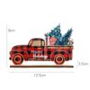 Christmas Decorations Wooden Car Lattice Style Pick-up Truck Desktop Decorations Christmas Wooden Decorations