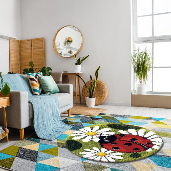 Набор для изготовления коврика с крючком для взрослых, предварительно напечатанная ткань, пряжа для вязания крючком, набор для самостоятельного изготовления коврика для двери, домашний декор, подарок для любителей рукоделия