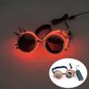 New Luminous Glowing Glasses LED Steampunk Glasses With Lights Bar Nightclub Supplies Neon Sunglasses Eyewear Props