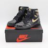 555088-032 Nike Air 1 Retro High OG Черный Металлик Золотой Лакированный (Мужской)