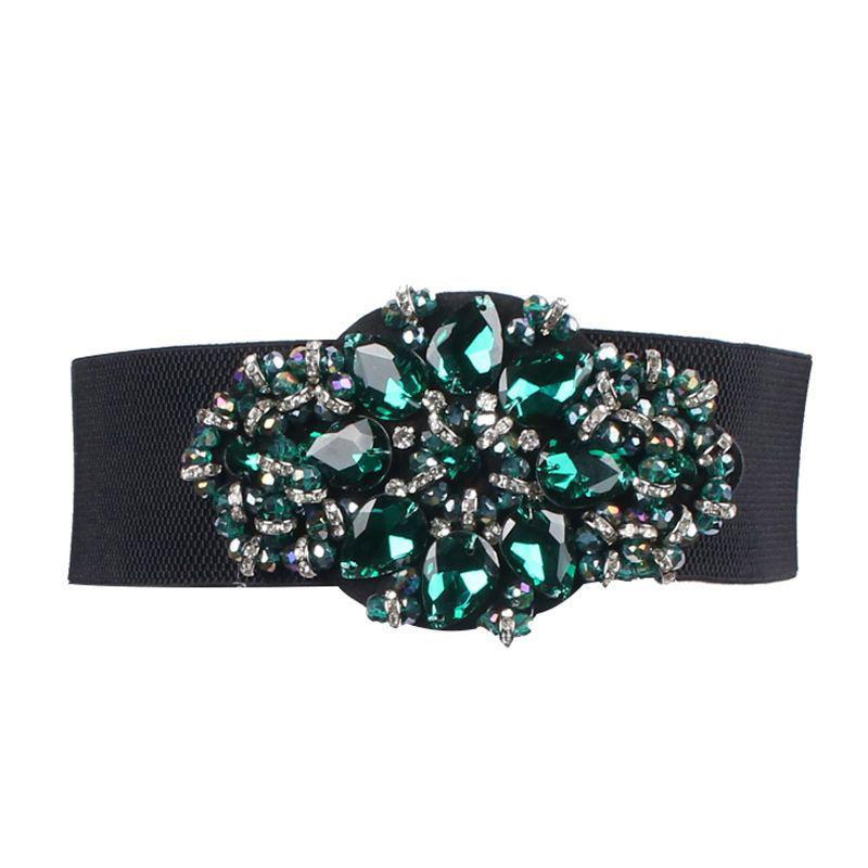 Популярный женский ремень с широкой талией, эластичный, модный, с кристаллами, женский ремень с блестящей пряжкой и бриллиантами, ремни для женщин, ремень LB2319