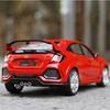 New 1:24 Honda Civic TYPE-R Alloy Car Model Die-cast Vehicle Metal Sports Car Model Sound and Light Collection Ornaments Children's Toy Gift