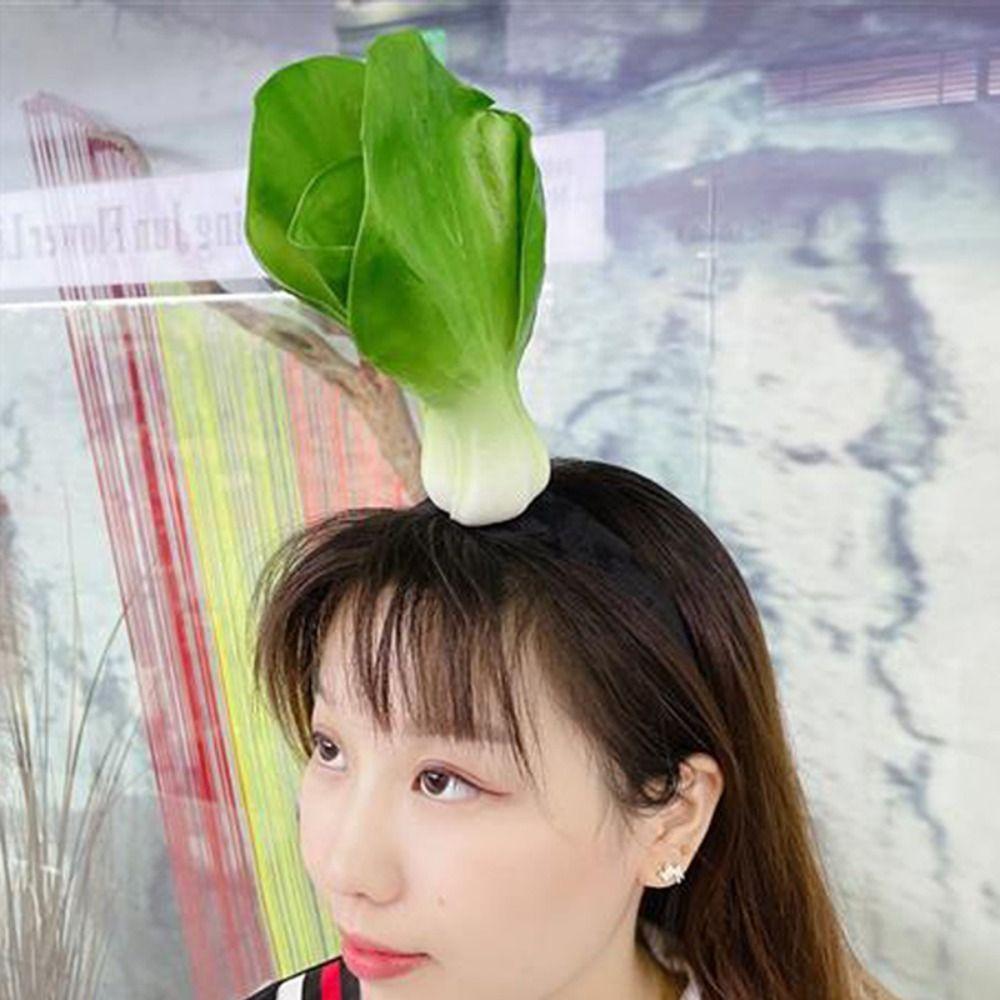 Морковная повязка на голову, овощной обруч для волос, мультяшные забавные резинки для волос, новые фруктовые повязки на голову