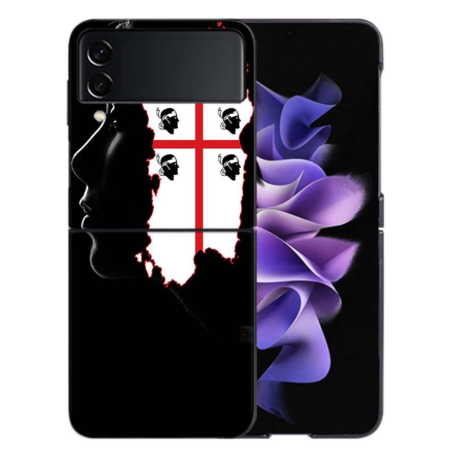 Flag of Sardinia Phone Case For Samsung Z Flip 6 7 5G Galaxy Z Flip 5 4 3 5G Cases Shockproof Hard Cover TPU