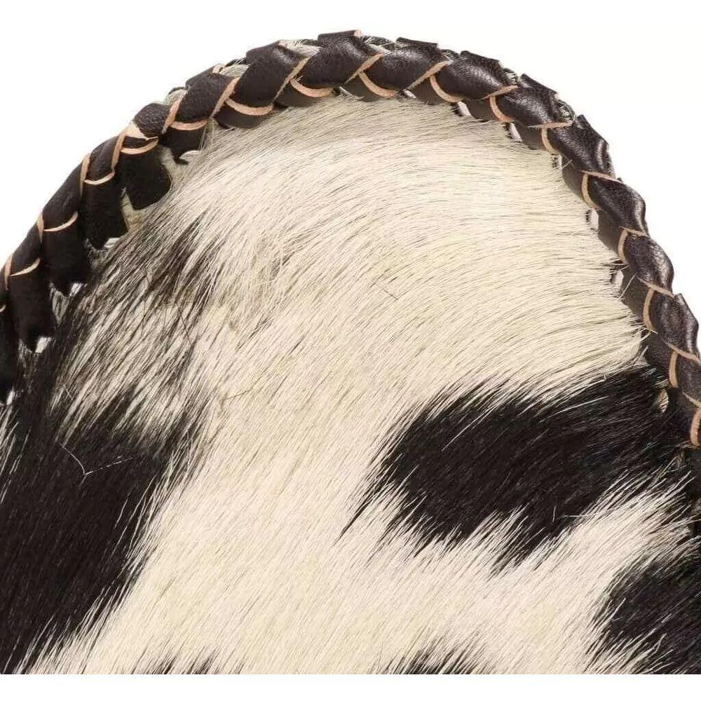 Кресло-бабочка ручной работы из черной и белой коровьей кожи, кресло-акцент для отдыха