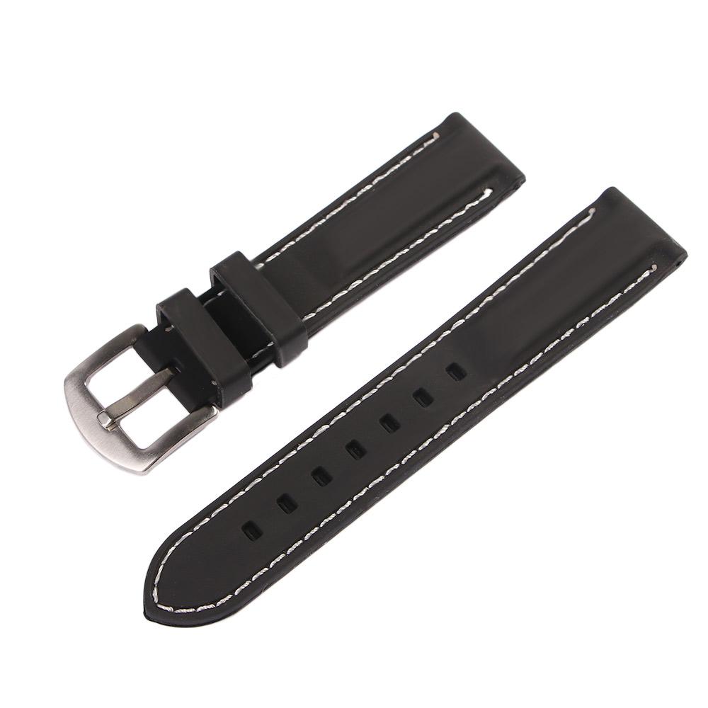 Мужской черный силиконовый 20мм 22мм 24мм водонепроницаемый резиновый ремешок аксессуары для часов ремешок для часов ремешки для часов