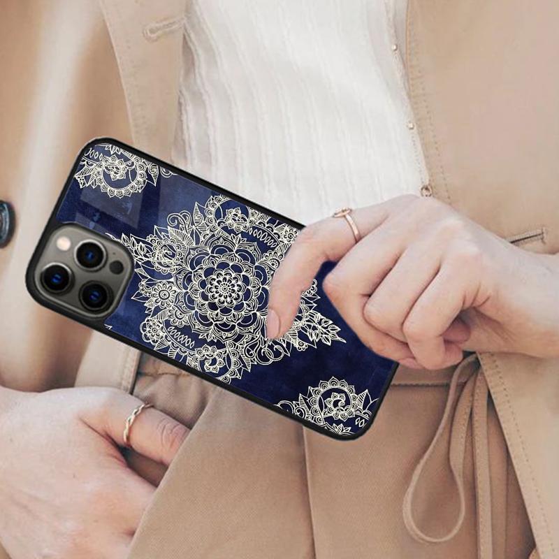 Mandala Wood Floral Magnetic Phone Case For APPLE iPhone 17 Air 16 14 13 12 Pro Max 15 Plus Wireless Charge With MagSafe Cover