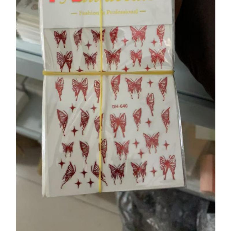 Новый год Змеи Наклейка для нейл-арта Богатая Маленькая Красная Змея Рельеф Милая Маленькая Белая Змея Бабочка Маленькая Змея Змея Задняя Клейкая Клейкая Наклейка