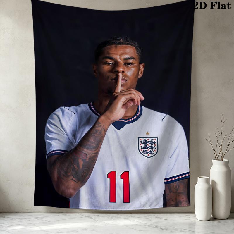 Marcus Rashford Wall Tapestry Aesthetic Wall Hanging Printed Fabric Blanket Decorative Tapestries for Bedroom Living Room Home Decor