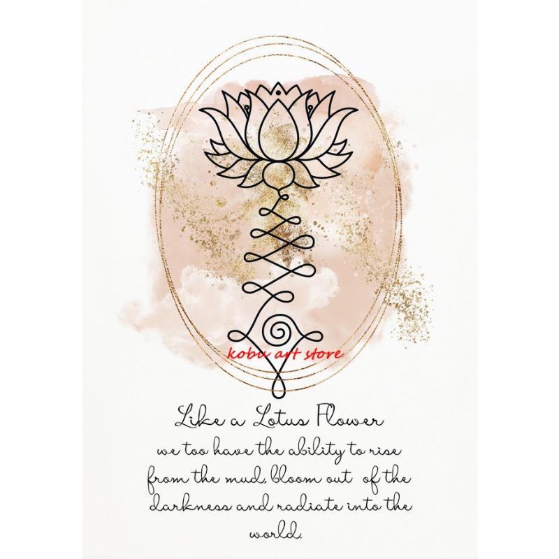 Йога Лотос Цветок Будда Цитаты Холст Картина Духовный Подарок Настенное Искусство Постеры Принты для Комнаты Медитации Студии Йоги Декор