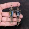 Серьги Pietersite, медные серьги с проволочной обмоткой, висячие серьги, медные украшения, серьги ручной работы с настоящим драгоценным камнем, абсолютно новые серьги в подарок маме
