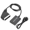 1080p Mini SCART Adapter with Audio Video Sync Compatible with DVD/VCR/PS2/Retro Gaming Console SCART to HDM1 Converter