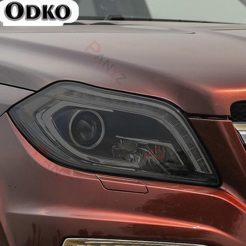 2 шт. Для Mercedes Benz GL Стекло X166 2013 2014 2015 Автомобильная Защитная Пленка для Фары Прозрачный Черный TPU Защитная