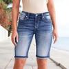 High Waist Denim Shorts For Women Slim Ripped Hole Jean Short Pants