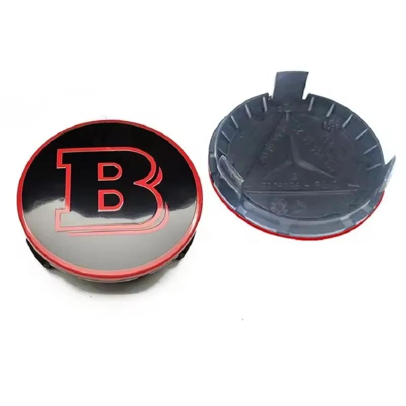 4Pcs 75mm Brabus Logo Car Emblem Wheel Center Hub Cap Accessories AMG Apple For Mercedes Benz W204 GLA GLC CLA W205 W203 W206