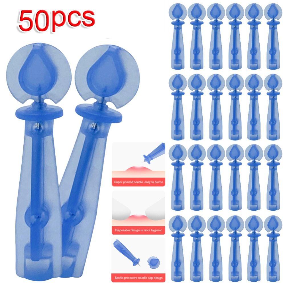 50Pcs/Box Skin Care Blackhead Remover Tool Professional Pimple Pins Home Use