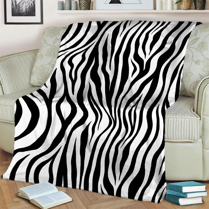 Одеяло HD с цветным 3D узором в полоску зебры, мягкое одеяло для дома, спальни, кровати, дивана, пикника, путешествия, офиса, одеяло, детское одеяло