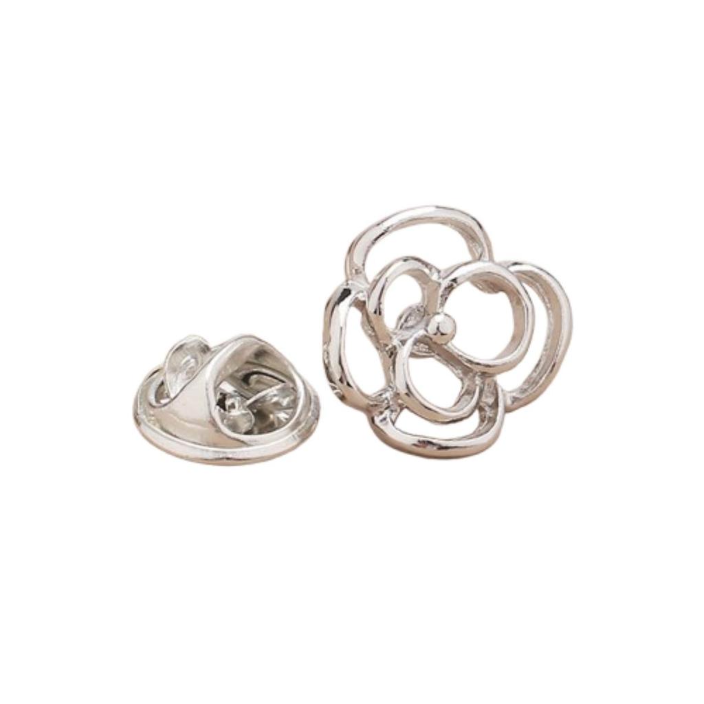 1PC Accessories Alloy Lapel Pin Fixed Buckle Mini Brooch Removable Collar Pins Flower Gift Jewelry