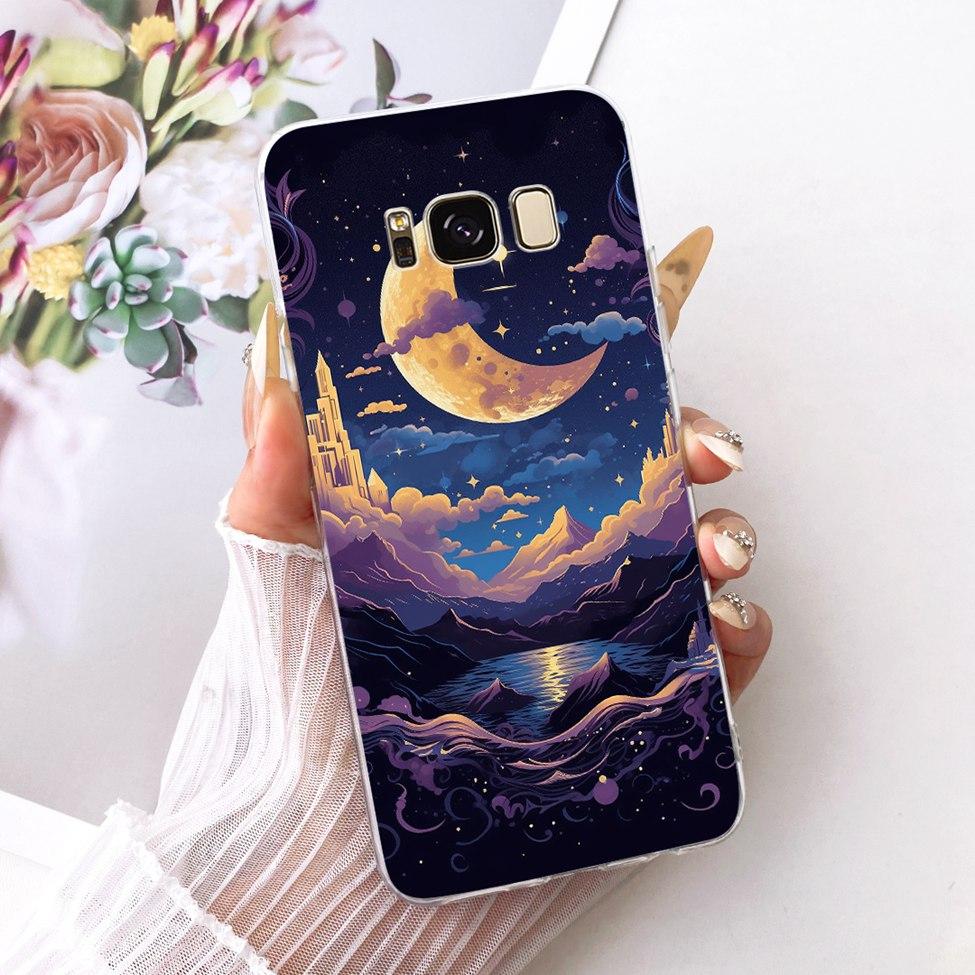 Прозрачный Чехол Для Samsung Galaxy S8 Plus SM-G955F Для Samsung S8+ Чехол Роскошная Корона Буквы A-Z 2D Плоский Рисунок Мягкий Чехол Для Телефона