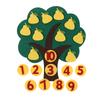 1 набор детских садов, цветные цифры, фрукты, познавательные обучающие пособия, доступные фруктовые деревья, головоломки, фетр, детские игрушки для раннего развития